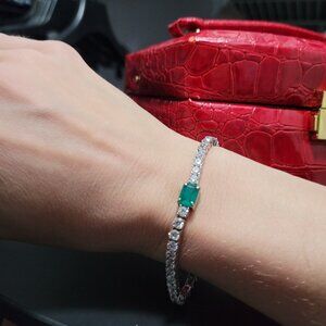 Artizan Joyeria EMERALD CUT TENNIS BRACELET